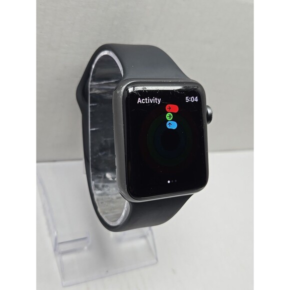 Apple Watch Series 3 42mm GPS Space Gray Aluminum Black Sport Band A1859 MTF32LL - Picture 4 of 15